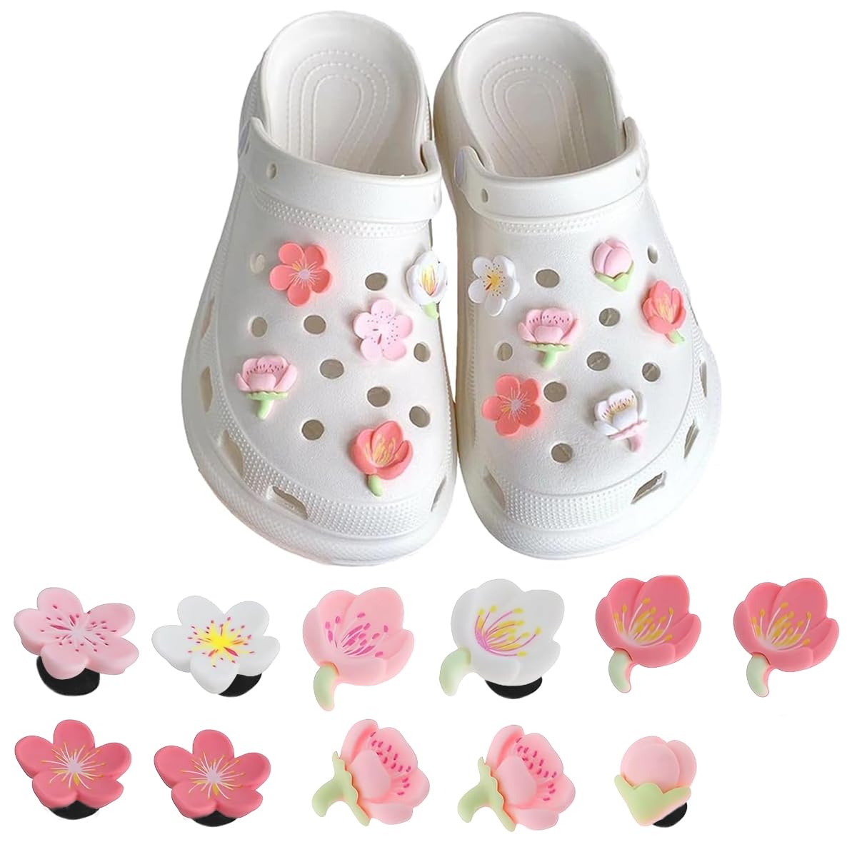 HASTHIP 11pcs Kawaii Clog Charms Flower Shoe Charms Assorted Flower Girls Slipper Charms Rubber Charms for Clogs Slipper Casual Clogs Decoration Charms Fashion Clogs Charms HASTHIP 11pcs Kawaii Clog Charms Flower Shoe Charms Assorted Flower Girls Slipper Charms Rubber Charms for Clogs Slipper Casual Clogs Decoration Charms Fashion Clogs Charms